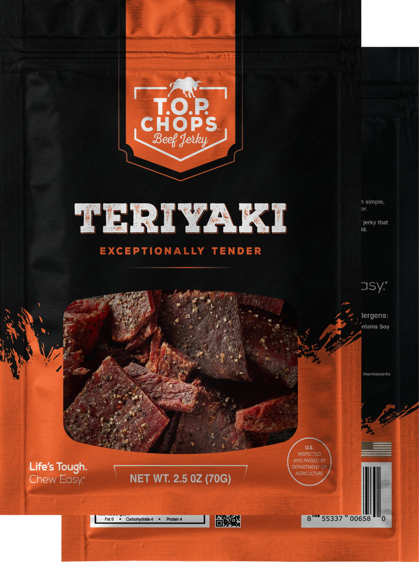 teriyaki beef jerky, top chops jerky, best teriyaki beef jerky,